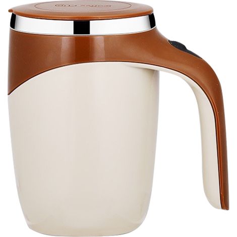 JANMIR-Mixeur électrique, mixeur portable, gobelet mélangeur électrique, gobelet mélangeur automatique pour café glacé, gobelet mélangeur rotatif pour la maison, le bureau et les voyages, marron (1/5)