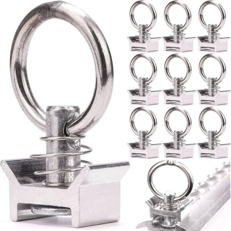 10er-Pack Easy Tie Down-Zubehör, Easy Pin mit Ring, LKW-Zurrschiene, Flugzeug-Zurrschiene (1/4)
