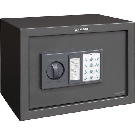 ARREGUI Class T20EB Cassaforte in Acciaio con Serratura Elettronica, Cassaforte a Mobile per Abitazioni, Tastiera con Codice Programmabile, con Chiave di Emergenza, 20 x 31 x 20 cm, 9 L (1/4)