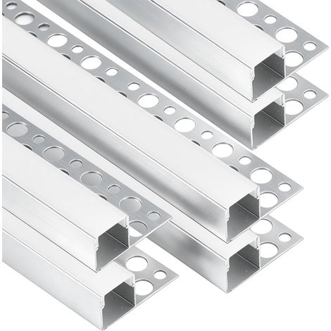 Lot de 6 profilés en aluminium pour bandes de 15 mm (1/4)