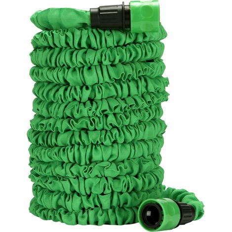 Automatisches Teleskop-Gartenbewässerungsgerät mit Gartenschlauchdüse, Kunststoff-Autowaschdüse, 7,5 m / 24,6 Fuß (1/4)