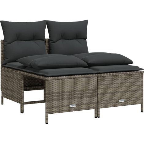 Maison Exclusive - 4-tlg. Garten-Sofagarnitur mit Kissen Grau Pol