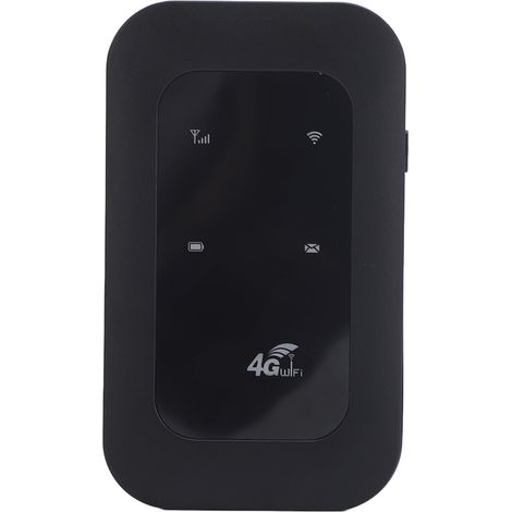 Routeur WiFi portable 4G LTE avec emplacement pour carte micro SIM, point d'accès WiFi mobile pour 10 utilisateurs, Asie, Asie du Sud-Est, Afrique, Moyen-Orient, noir (1/5)