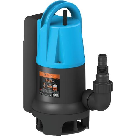 Pompe submersible Teger 900W pour eaux claires et sales avec interrupteur à flotteur intégré (1/4)