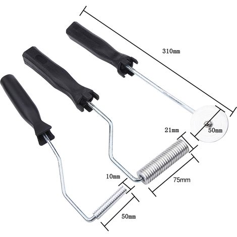 Kit de 3 rouleaux de lamination en alliage d'aluminium et fibre de verre à bulles pour moule FRP (dents de scie) (1/5)
