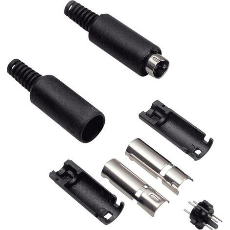 Mini DIN mâle, droit BKL Electronic 0204004 Nombre de pôles: 6 noir 1 pc(s) (1/4)