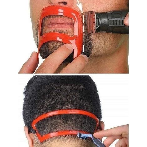 pezzi di rifinitore per barba e baffi, strumento per modellare la barba e il collo, taglia-barba per uomo (1/5)
