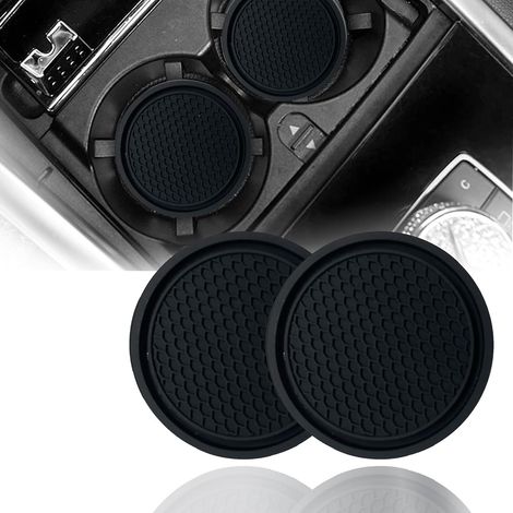 Coaster Pour Tasse De Voiture - En Silicone Anti-dérapant - Compatible Avec La Plupart Des Supports Tasse Auto - Diamètre 7 cm - Lot De 2 (1/5)