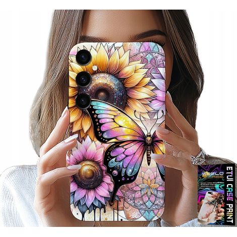 Hülle für Samsung Galaxy A34 5G – Sonnenblume mit Schmetterling, Hülle + Folie (1/5)