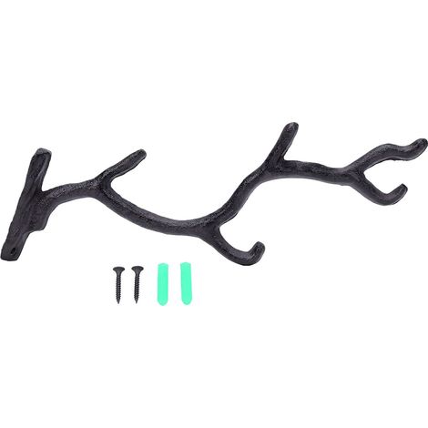 Support mural pour plantes, robuste, en fonte, avec motif de branches décoratives, pour l'intérieur et l'extérieur, lanternes et carillons éoliens. (1/5)