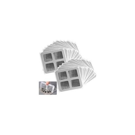Lot de 20 autocollants jetables pour drain de douche, attrapecheveux, maille, filtre de sol, attrapecheveux, autocollants pour salle de bain, buanderie, baignoire (1/5)