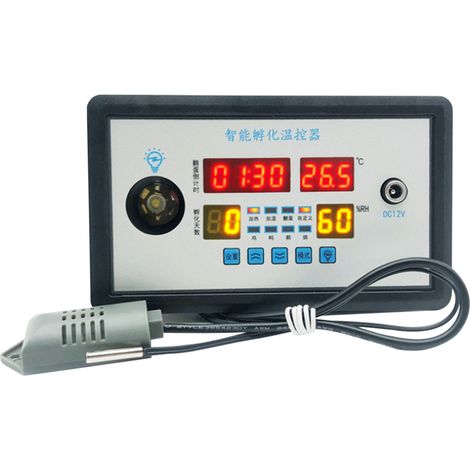 Thermostat Numérique ZFX-W9002 Contrôleur Température Humidité 0,1°C 0-110°C Sonde Intégrée 12V for Couveuse (1/5)
