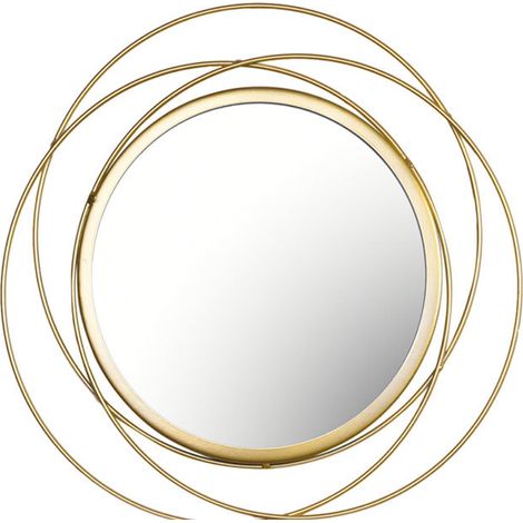 Miroir rond décoratif pour la maison, le salon et miroir doré décoratif C
