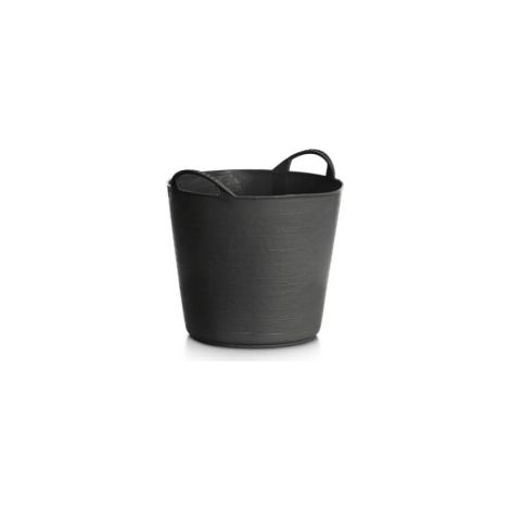 Cestino in plastica nero con due manici 26lt cap26 plasvidavi (1/2)