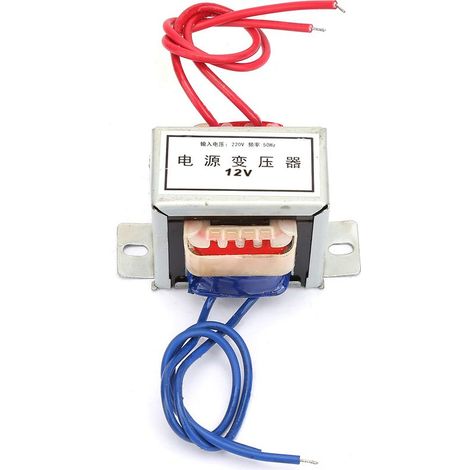 Transformateur électrique 12V AC 12W, entrée 220V 50Hz, alimentation simple, idéal pour éclairage LED et petits appareils