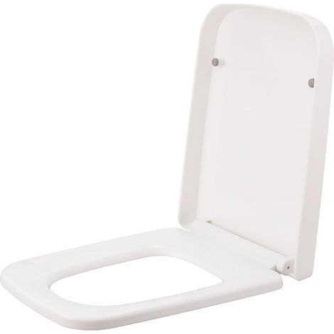 Siège de toilette carré coin arrondi universel ménage robuste PP pour salle de bain (1/5)