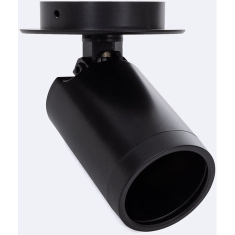 Faretto Portalampada Da Incasso/Superficie Davos Lampadina GU10 Nero