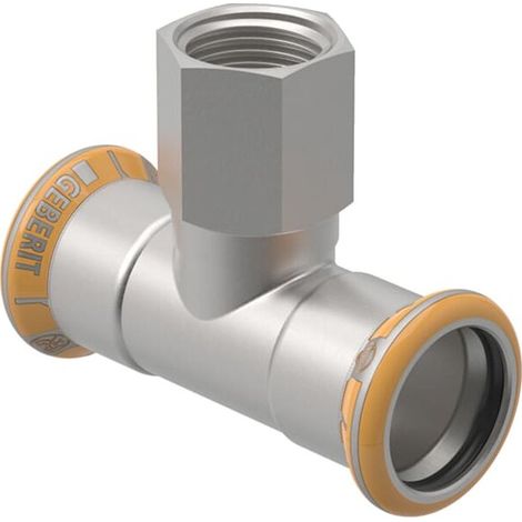 Geberit 41336 Mapress Therm Té en T avec filetage intérieur (1/4)