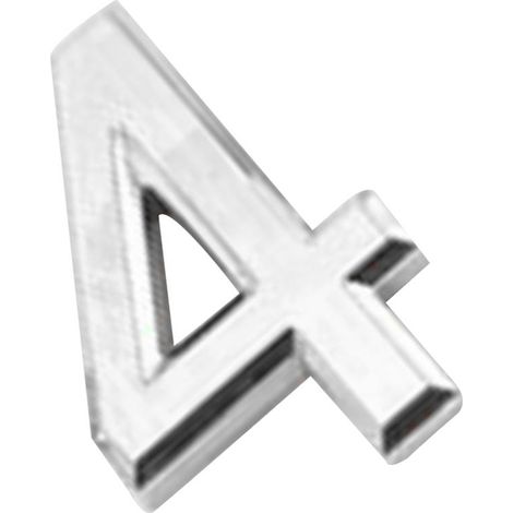 Numéro de porte autocollant en plastique argenté/doré (1/4)