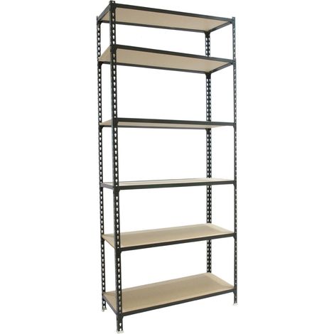 Simonrack Étagère légère sans vis anthracite et bois (1/5)