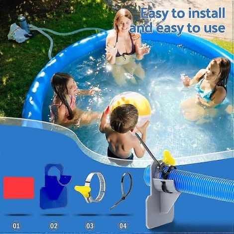 YMYNY Supports de tuyaux de piscine 2 pièces, accessoires de piscine hors sol, tuyaux de piscine pour piscines hors sol, accessoire pour tuyaux affaissés (1/4)