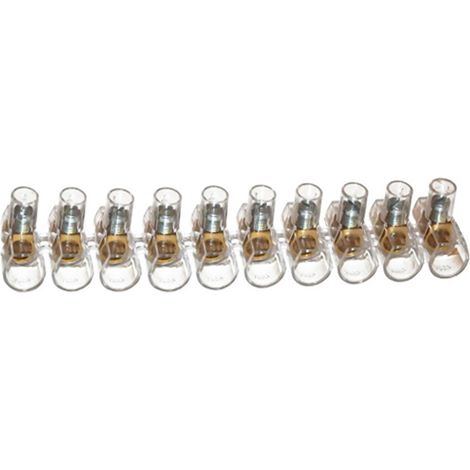 Stecca Morsetto Elettrico 10pz Cappuccio Forbox Connettore Isolante Filo 10mm