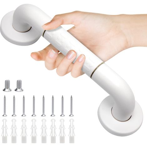 Barre d'appui salle de bain 30cm – antidérapante, cercles lumineux de sécurité, poignée WC/douche, porte-serviettes, aide-escalier pour seniors et enfants