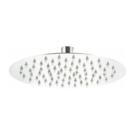 Runder 30-cm-Duschkopf mit Regenduschstrahl, Edelstahl