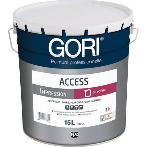 Peinture glycéro haute performance finition mat semi-tendu 15L – Pour murs et plafonds – Qualité air intérieur – Temps de séchage rapide – Gori