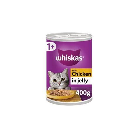 Whiskas Adult Wet Cat Food Chicken in Jelly Tin - 400g - 811940