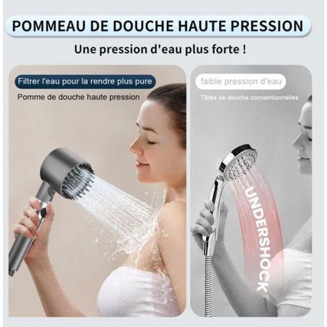 Pommeau De Douche - 4 Modes De Jet - Pression Haute - Filtre Anti-impuretés - Économie D'eau 60% - 1 Pièce (1/4)