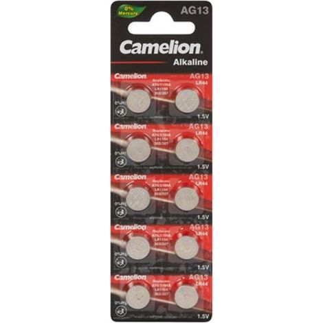 Camelion Alcaline LR44 1.5V-125mAh (10pcs/bl) (V13GAC) (1/2)