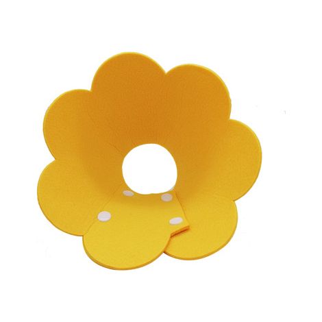 Pet Dog Cat Felt Tournesol Snap Collier Anti-Lick Wound Collar（Jaune XS-Super petit (convient aux chats de moins de 1 an)） (1/5)