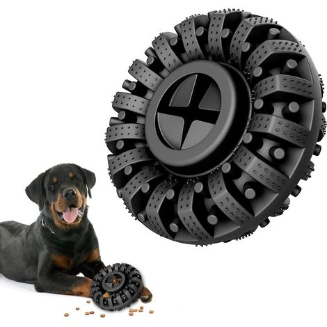 Jouet à mâcher durable pour chien, nettoyeur de dents en caoutchouc non toxique Jouet à mâcher en caoutchouc pour chien de sport Jouet d'alimentation interactif Soins dentaires pour chiens de moyenne (1/2)