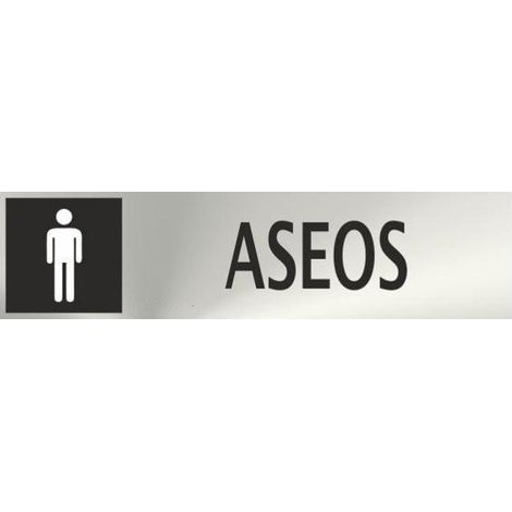 Señal informativa Aseos Masculinos Adhesivo de 0,8mm 50 x 200 mm SEKURECO (1/2)
