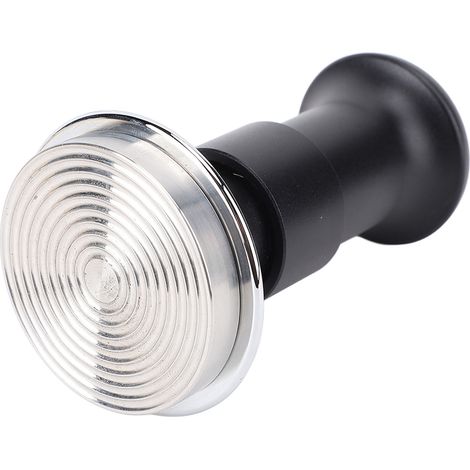 Kaffeemörser mit Federmechanismus, Edelstahlfuß mit konstantem Druck, für Zuhause und Büro, schwarz, 51 mm (1/5)