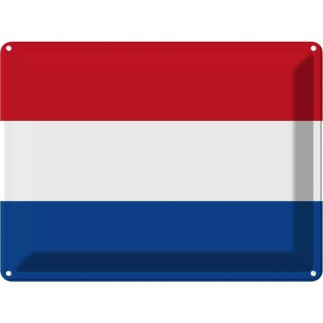 Plaque métallique 30x40 cm Drapeau des Pays-Bas Drapeau de l'Europe Armoiries (1/5)