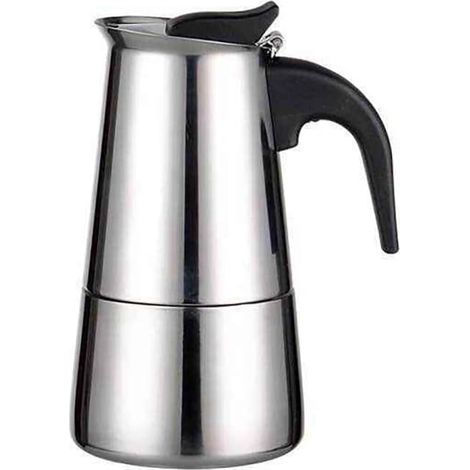 Cafetière italienne à induction 300 ml (6 tasses), machine à espresso en acier inoxydable avec poignée isolante (1/5)
