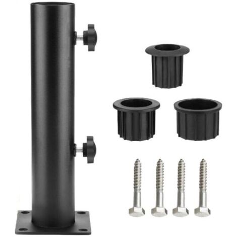 Support de parasol de balcon Tubes de support de base de parasol Support de parasol de soleil Support de parasol de remplacement réglable en acier pour balcon Cour Pontons Quais d'arrière-cour (1/5)