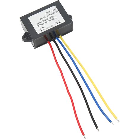 Module régulateur de tension CC/CC étanche IP67, boîtier en polypropylène, convertisseur de tension 12 V/24 V, 9-36 V vers 12 V, 5 A