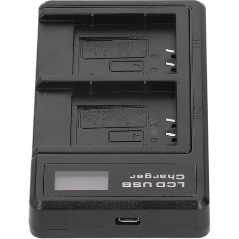 Chargeur de batterie portable pour appareil photo LI-50B, chargeur double USB avec écran LCD (1/5)