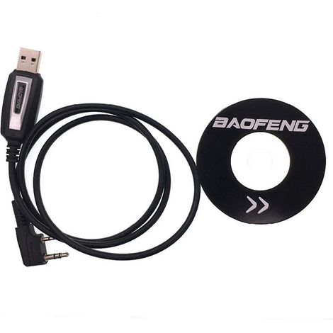 Câble de programmation USB étanche et CD de pilotes pour talkie-walkie Baofeng UV5R/888S