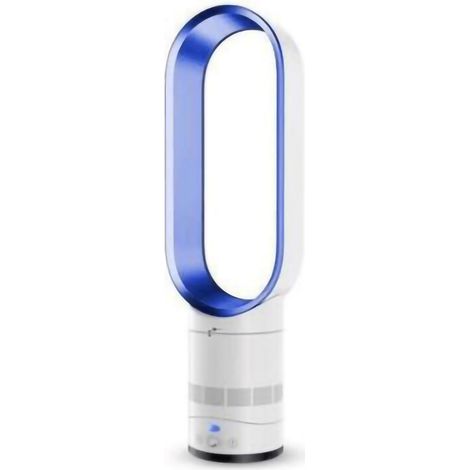 Ventilateur sans pales ultra silencieux avec purification d'air et télécommande - Bleu 220V pour maison et dortoir