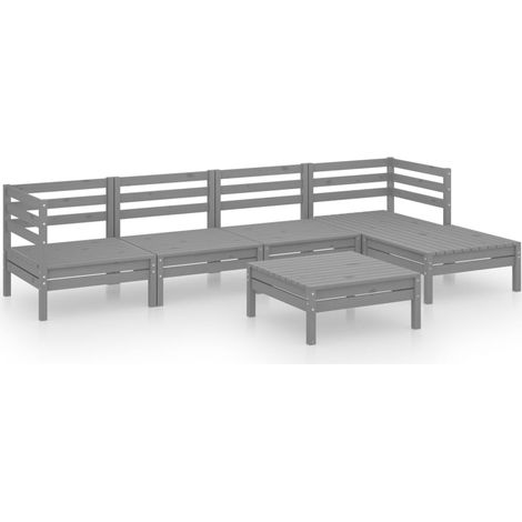 Maison Exclusive - Juego de muebles de jardín 9 piezas madera pin (1/5)