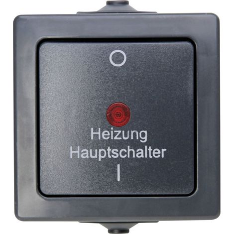 Kopp Feuchtraum Heizungshauptschalter Nautic, anthrazit, 565315003 Kopp