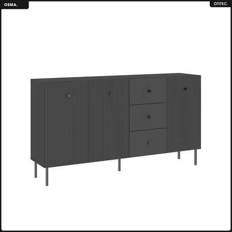 Commode - H.98 x L.179 x P.42 - OSMA - NOIR (1/4)