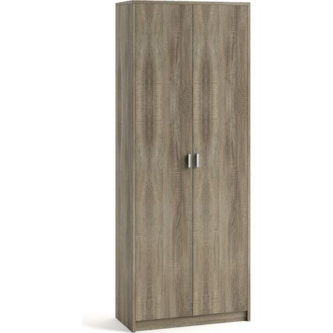 Armario, colección TOLLY, 2 puertas, 75x195 cm, color roble sonoma