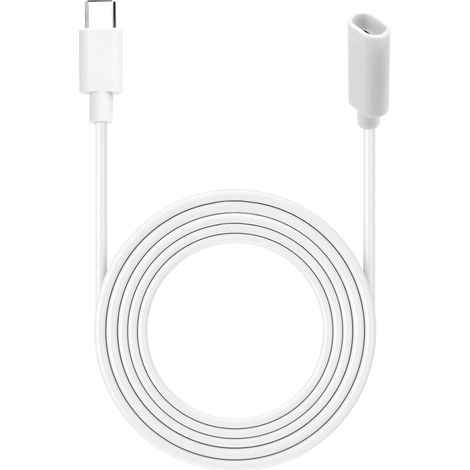 1pcs Câble d'Extension USB-C Mâle Vers Femelle, 4,5m pour Caméra Intérieure Motorisée (Version 2024) (Blanc) (1/5)