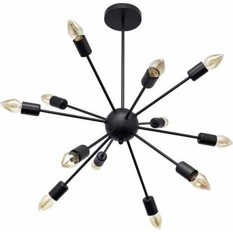 Lámpara de techo dolores 12xe27 al.76xd.71cm negro
