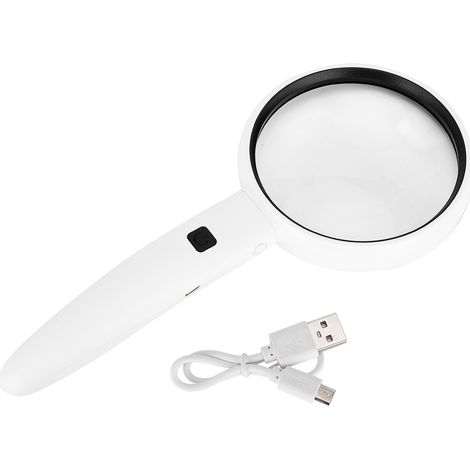 Loupe de lecture portable avec lumière LED et rechargeable par USB (1/5)